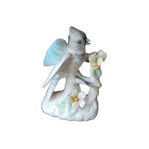 Vtg Ardalt Lenwile BLUE JAY Bird Figurine Verithin Porcelain Small Japan 6868